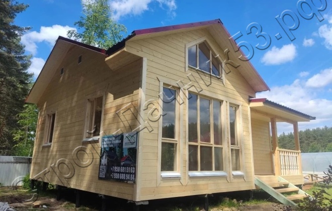 2 Каркасный дом Д-18, 8x67м, 56 М², Тверская область, Вышневолоцкий район, ст. Тверца (1)